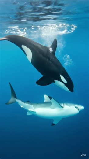 Great White Shark Meets Its Match Against Orca #shorts #predator #wildlife
