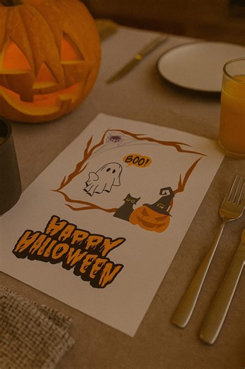 Set of 5 Happy Halloween Cards - Etsy