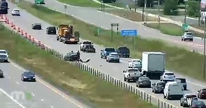 An act of 'traffic violence': Aggressive driving leads to Hwy. 10 zipper merge crash