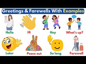 Greetings And Farewells With Examples | Daily Use English Words