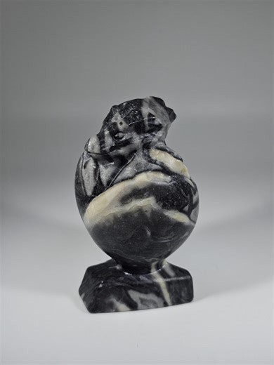 Shell Stone Jasper Dragon Egg Carving - Etsy