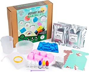 Dusun Artisans Sudsy Soap Making Kit for Kids | Make Your Own Soap | Melt and Pour Soap Kit | Complete Beginners Soap Making Kit | Homemade DIY Soap Kit I Christmas Birthday Gift for Girls & BoysI