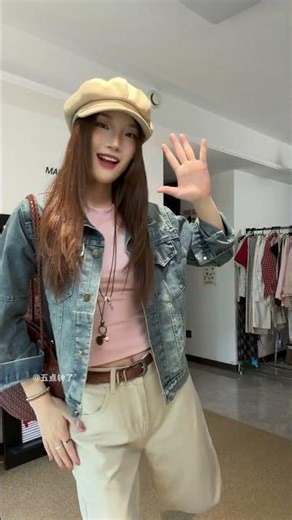 Spring Style Unveiled: Light Khaki Pants & Denim Jacket Outfit Guide