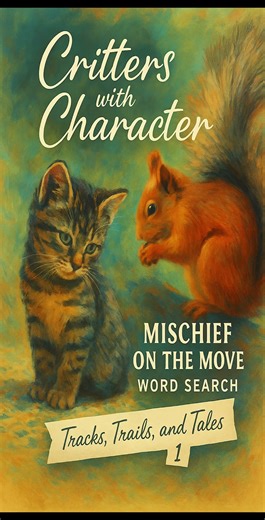 InkxCity Critters With Character Book 1 Word Search 3 Second Challenge 4