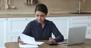 Focused Young Indian Woman Sit Kitchen Stock Footage Video (100% Royalty-free) 3436308523 | Shutterstock
