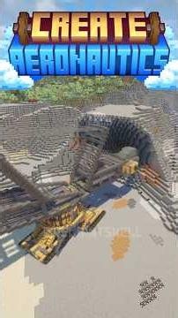 WORKING MINING MACHINE in minecraft #createaeronautics #minecraft #shorts