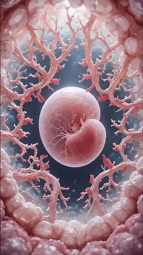 8KRealisticPlacentaFormation |TrueMaternal-Fetal Connectionin Motion#CinematicBiology#3DHumanAnatomy