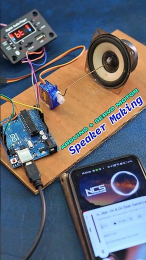 How to Make a Servo Motor Speaker | Arduino Amplifier Build #shorts #arduinouno #project