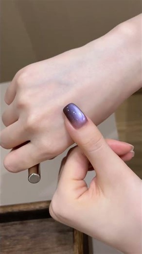 Purple Velvet UV Gel Nails Custom Matte Finish R