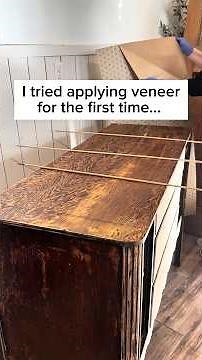 Applied Veneer For The First time… and Here Is What I Learned 🤗 | Vintage Makeover #beforeandafter