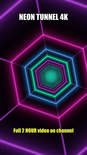 Neon Tunnel 4K 🔷 #shorts #screensaver #neon