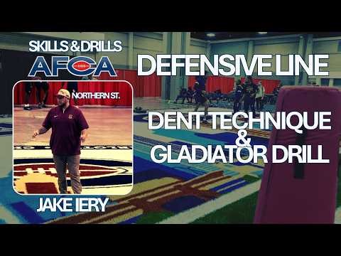 Northern State DL Drills: Dent Technique & Gladiator Drill | Jake Iery