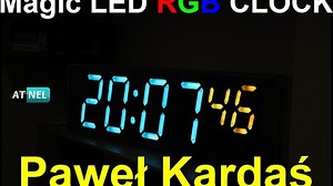 #0234 BIG Magic RGB Clock - 2m length - 0,6m height