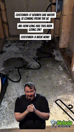 This one’s a true story from one of our techs last summer. If you ever hear water coming from your air handler, shut the system off immediately and call a professional. It could be something minor but catching it early can save you from a major expense like water damage, or a full system shutdown. Better safe than sorry… #hvactechnician #winterhavenfl #polkcountyfl #nebulaheatingandair #HVAC | Nebula Heating & Air
