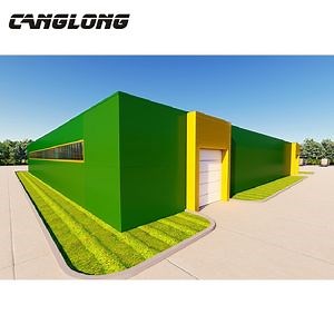 [Hot Item] Economical Prefab Modular House Building Prefabricated Steel Structure Storage/Workshop/Warehouse/Office/Hangar Shed Building