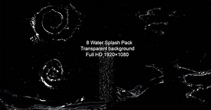 Water Splash Pack Transparent Background Vol 1