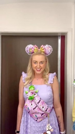 Rapunzel Disney Bound in Magic Kingdom!✨💜 🐸 #disneyworld #disney #magickingdom #rapunzel #shorts