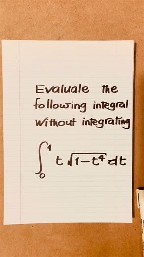Evaluating an Integral Without Integration Techniques