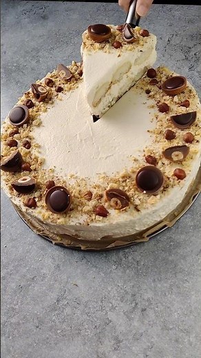TOFFIFEE Torte ohne backen | Rezept | Kuchen | Dessert #toffifee #torte #kuchen #rezept #nobake