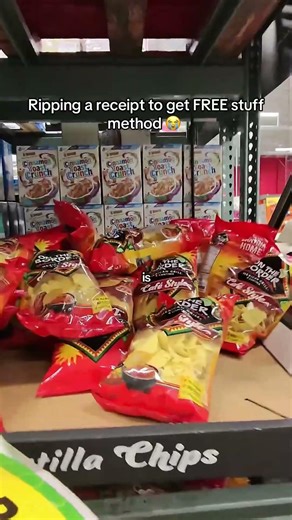 Free stuff method with ripped receipt!