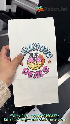 Digital printing on paper bags | kraft bags #cmyk #printing #digitalprinter #machine