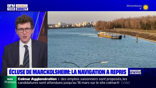 Marckolsheim: reprise de la navigation sur le Rhin après le blocage de l'écluse