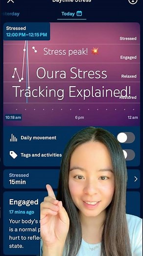 💍 Oura Ring 4 - Stress Tracking 101! ❤️‍🔥🧊 #ouraring #stressmanagement #oura