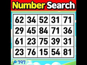 Number Search #797 A dementia-prevention quiz to improve concentration【Match | brain game | puzzle 】