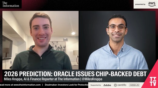 Oracle will do the first-of-its-kind chip-backed, asset-backed security in 2026, The Information's Miles Kruppa predicts. "Oracle will look to this market to be able to raise money against its existing chips so that it can buy more chips to do things like build data centers for OpenAI." Full episode: https://thein.fo/4peSjEH | The Information