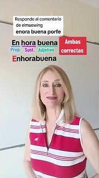 "ENHORABUENA" y "EN HORA BUENA". #ortografía #morfología #sintaxis #EBAU #selectividad #spanish