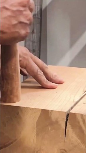 A simple woodworking trick to attach legs to a table or bench, with hidden screws. #woodworking