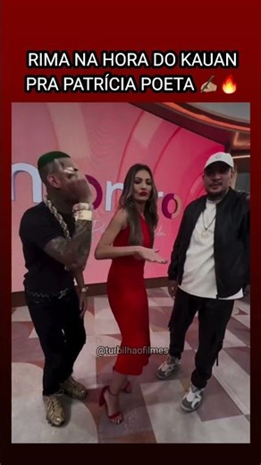 MC Kauan rhymes on the spot at the meeting and makes Patrícia Poeta dance along with MC Bin, Love...