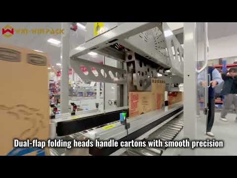 WIN-WIN PACK High-speed servo case sealer with dual-flap folding system | 50–60 Cartons per Minute