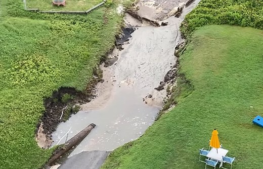 Crews repair Myrtle Beach outfall damaged by heavy rains