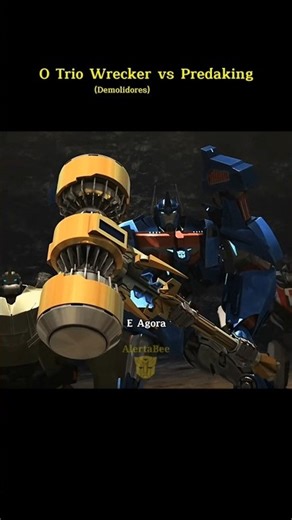 O TRIO DEMOLIDOR VS PREDAKING #alertabee #transformersprime