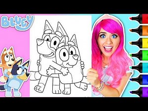 Coloring Bluey & Bingo Sisters 🐕 Bluey Disney TV Show Characters Coloring Page | Ohuhu Art Markers