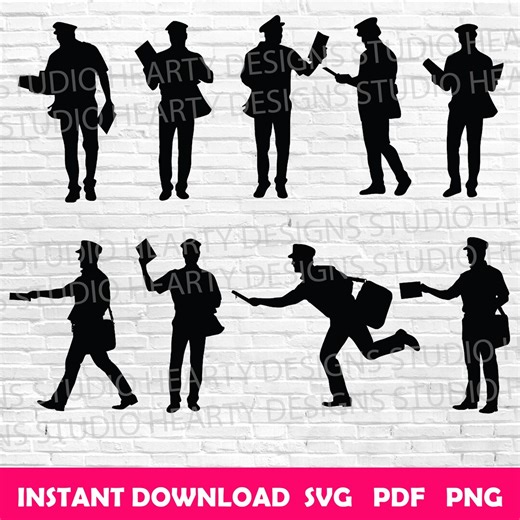 Postman SVG Bundle: Cut Files for Cricut Silhouette (digital Download) - Etsy