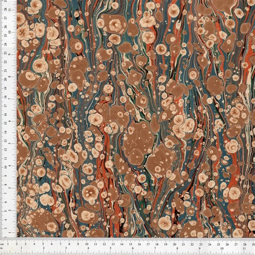 Hand Marbled Paper, Zebra Pattern, Bookbinding Restoration, (48x67cm 19x26in) f934