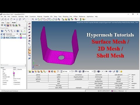 Hypermesh Tutorials: Surface Mesh/Shell Mesh/2D Mesh/Quick edit/Surface edit