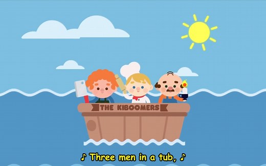 旋律好听的英语儿歌 Rub a Dub Dub, 3 Men Went to Sea