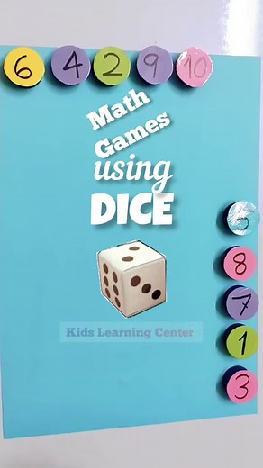 Benefits of Kindergarten Math Games with Dice. Playing Math dice games will expose children to the phenomena of probability, place math calculation abilities to use, enhance visual understanding and manual skill. Not only that, while playing dice games, your kids will be improving their social skills. #math #mathgames #kids #kidsfun #skills #reels #reelsfb #reelsviral #fbreels | Kids Learning Center