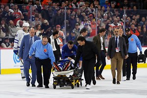 Chris Tanev hospitalized after collision in Maple Leafs' win