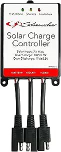 Schumacher Electric Solar Charge Controller, SPC-7A, 7 Amps Max Array Current, 100 Watts, Quick-Connect DC Ports, for Lead-Acid Batteries and Solar Panels