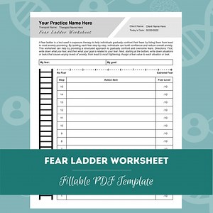 Fear Ladder Worksheet | Editable / Fillable PDF | for Counselors, Psychologists, Social Workers, Therapists - Etsy