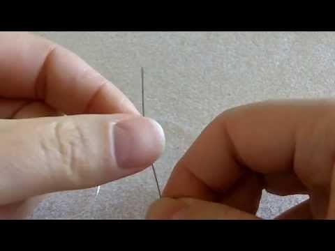 How to thread a beading needle with elastic thread - Beading tips by Sidonia