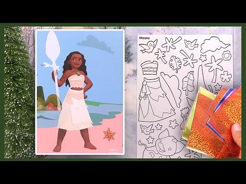 Vaiana Crée ton Personnage Activité DIY Foil Art Moana