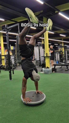 Handstand on BOSU ball goes wrong #shorts #ouch #challenge