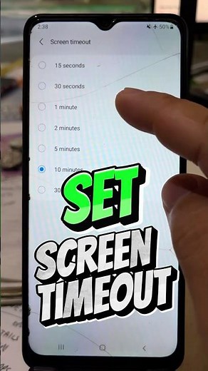 How to Set Screen Timeout on Samsung Mobile Phone #shorts