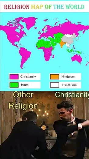 The Religion Map of the World 🌎#shorts #short #fact