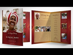 Loving Funeral Program Word Publisher Large Template V2 | 4 Pages | Bi-fold to 8.5”x11” by Godserv
